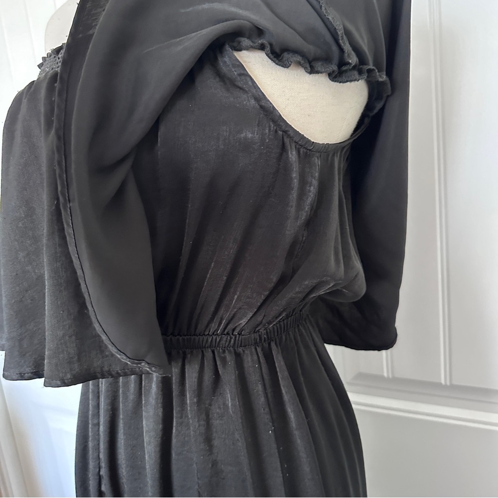 Show Me Your Mumu Black Satin Hacienda Maxi Dress - Picture 5 of 9